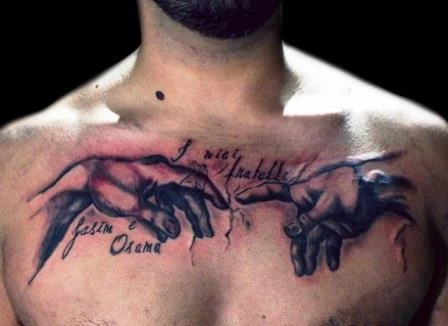 Desain Tato Di Dada Pria