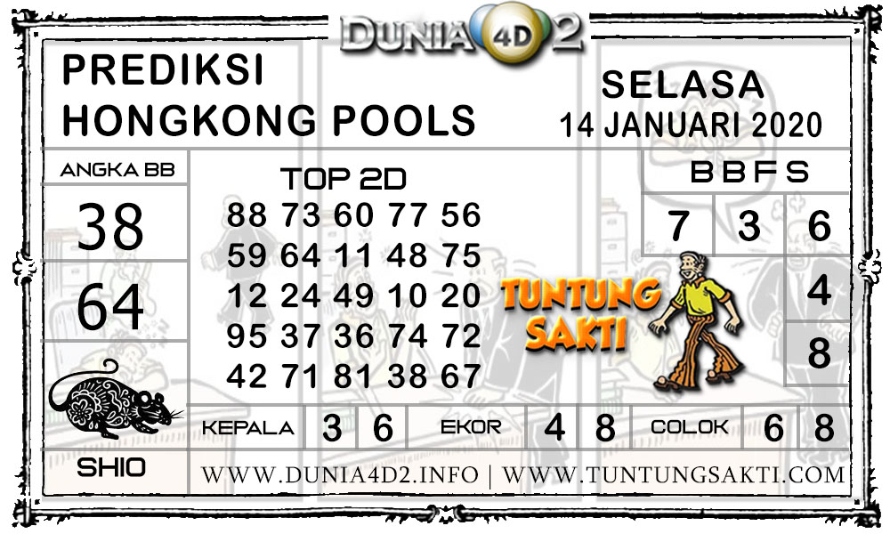 Prediksi Togel HONGKONG DUNIA4D2 14 JANUARI 2020