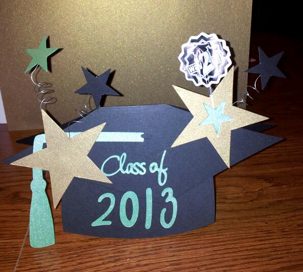 Sheryl's Crafting Corner Graduation card using Wild Card Cricut Cartridge