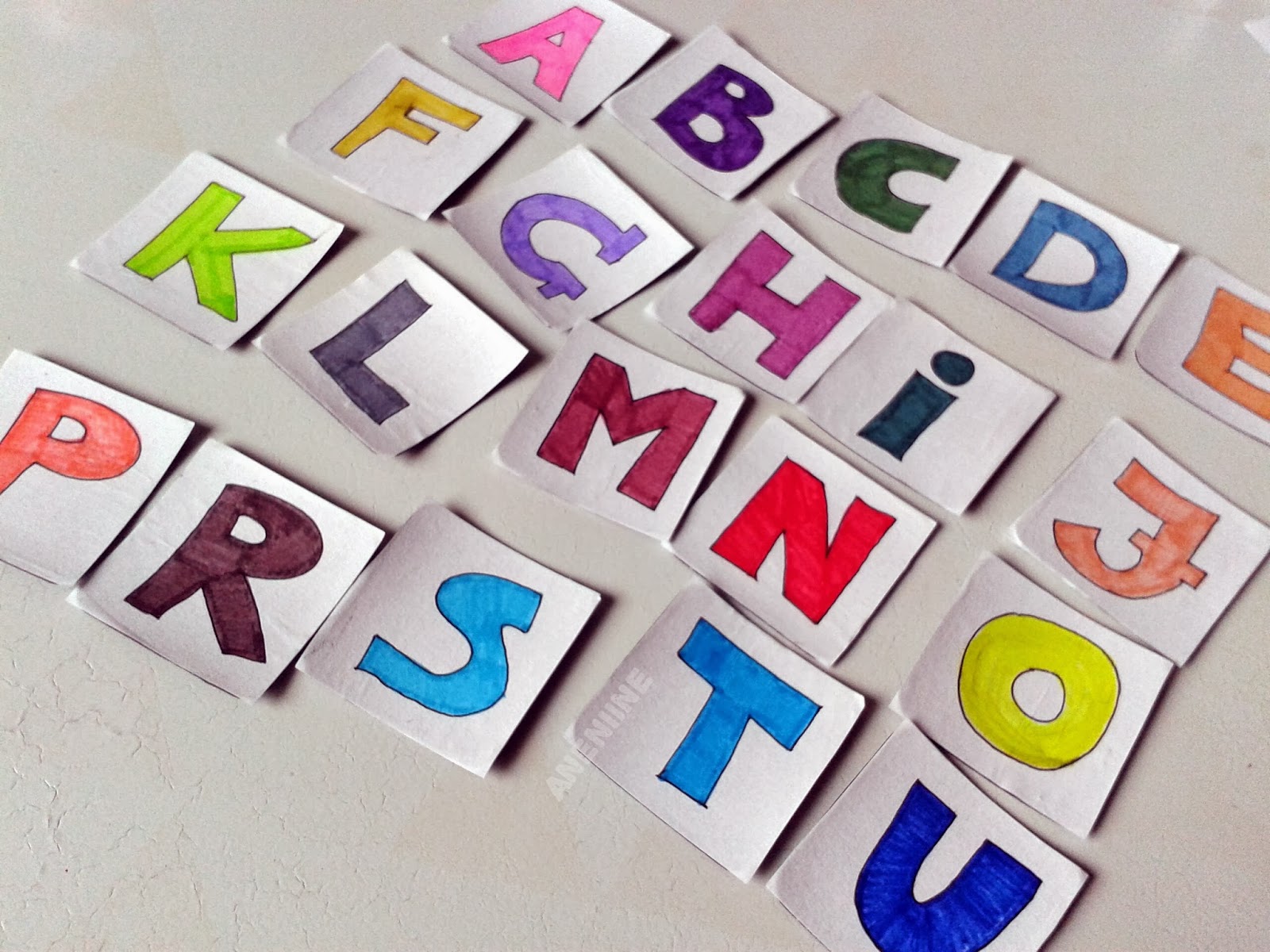 aneniine Alphabet Fridge