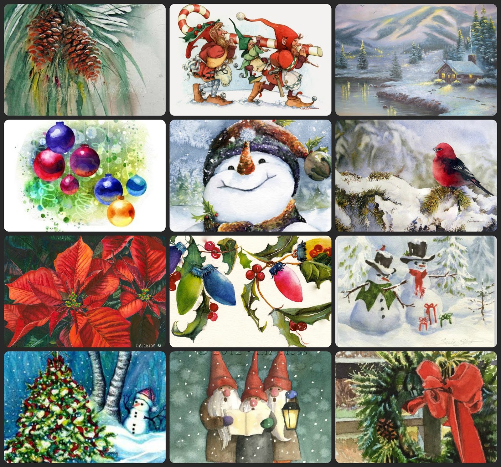 Watercolour 101 Blog: Merry Christmas Wishes