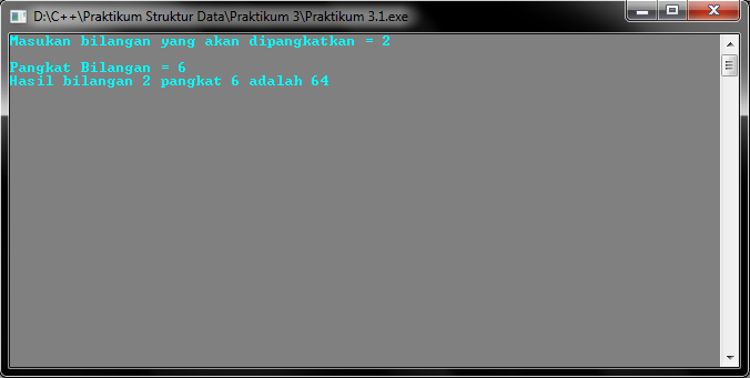 Program Perhitungan Perpangkatan Rekursif C C Cahyasmara