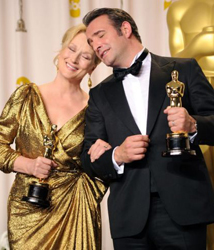 Meryl Streep e Jean Dujardin - Oscar 2012