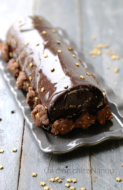 Easy bûche stracatella , facile , rapide pour NoËl dessert NoËl , Bûche , rapide , facile , icebox cake