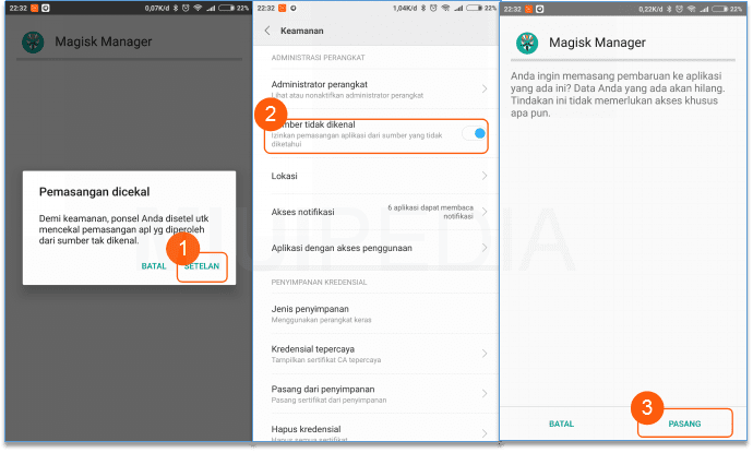 Cara Install aplikasi Magisk Manager Cara Install aplikasi Magisk Manager