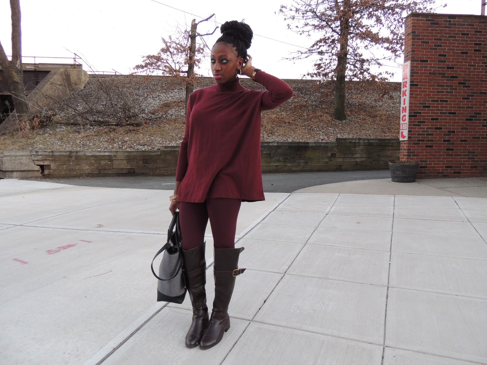 burgundy matching outfits