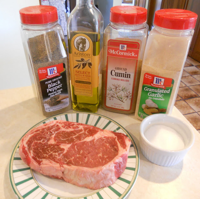 Cumin-rubbed steak with chili-lime butter ingredients