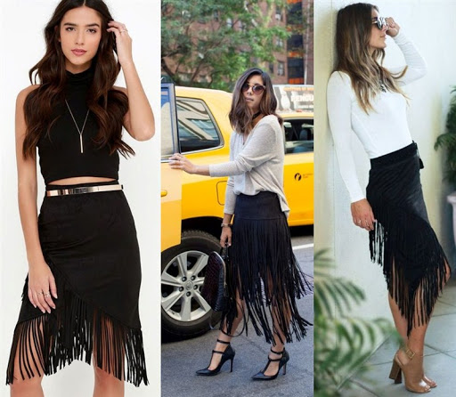 black suede fringe skirt black suede fringe skirt