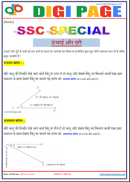Digi Page-Height and Distance Digi Page-Height and Distance
