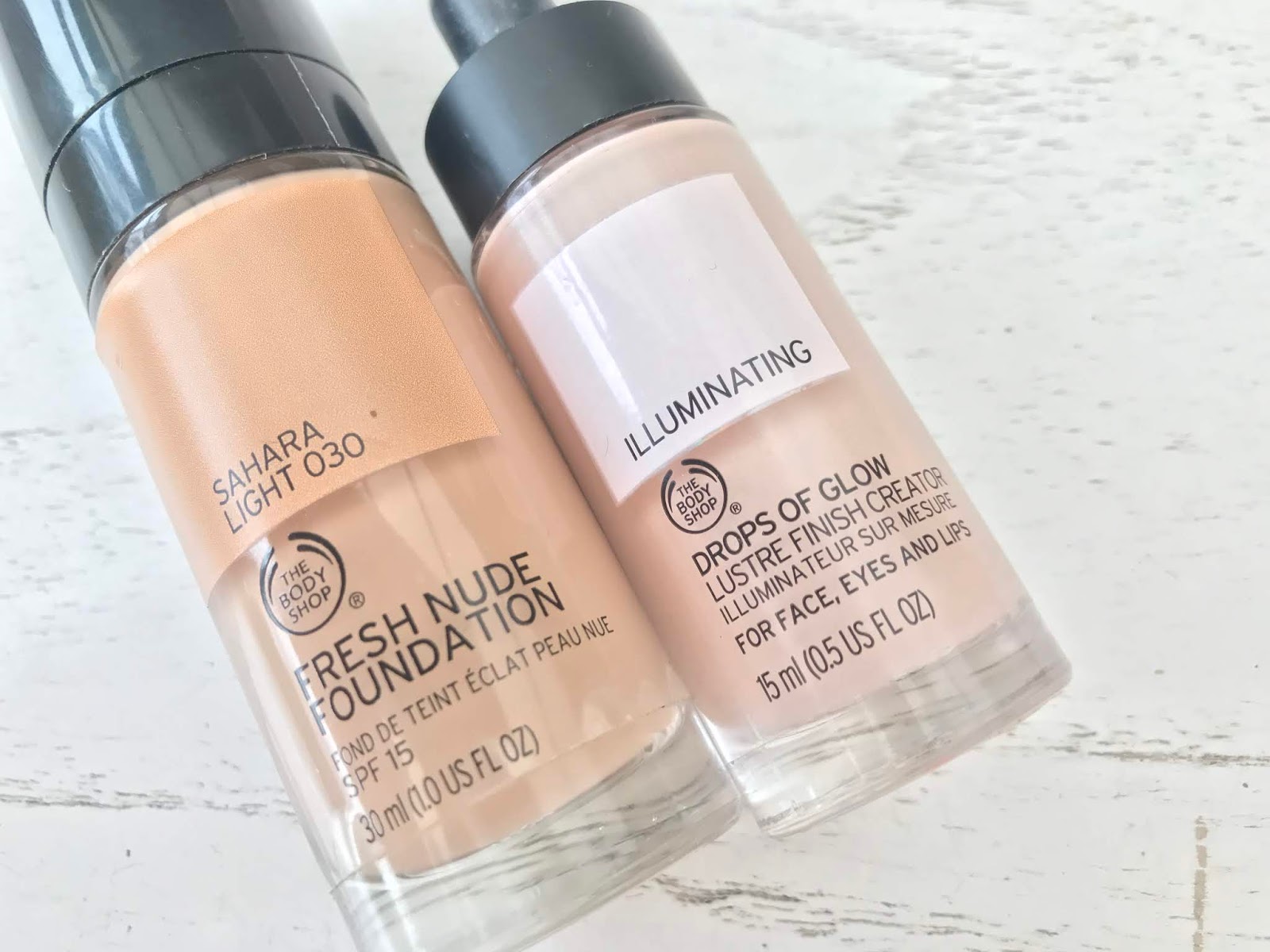 The Body Shop Foundation and Highlighter