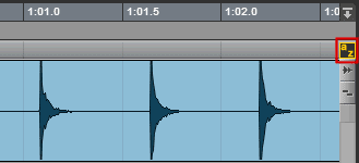 Track in Pro Tools showing the Commands Keyboard Focus button.