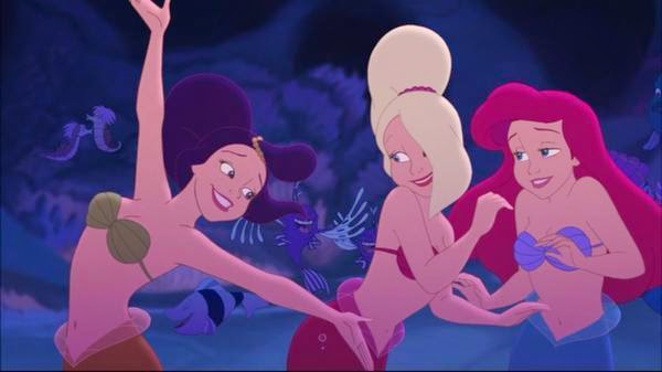 Ariel and her sisters The Little Mermaid 3 2008 animatedfilmreviews.filminspector.com