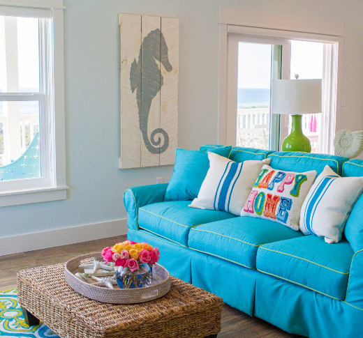 26 Small Cozy Beach Cottage Style Living Room Interior Design Decor Ideas - Beach Cottage Decorating Ideas