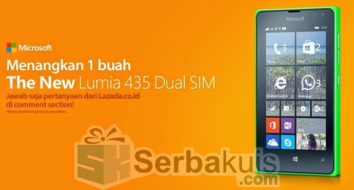 Kuis Lazada Berhadiah Microsoft Lumia 435 Dual SIM