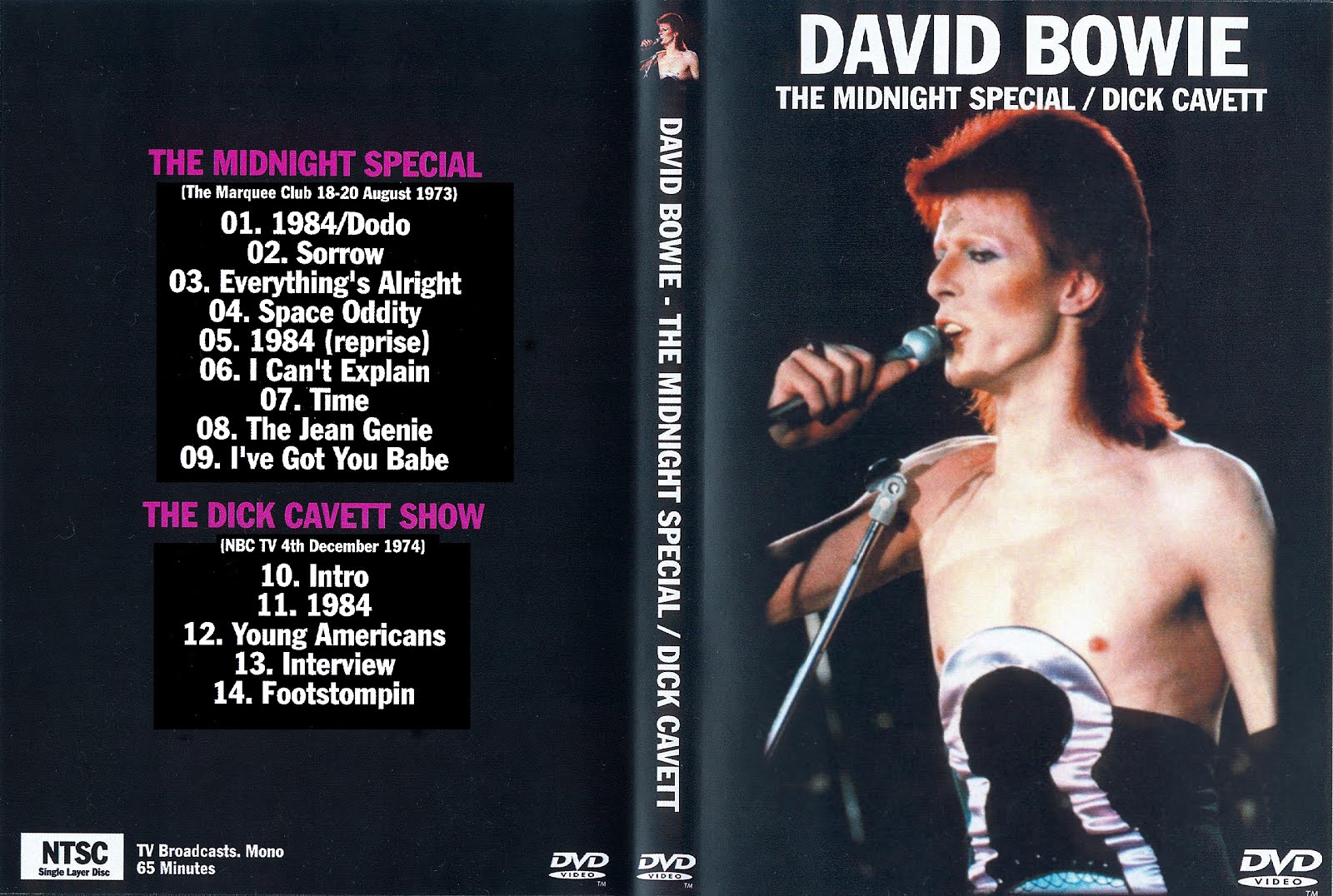 Video Bootlegs: David Bowie - The Midnight Special-Dick Cavett.