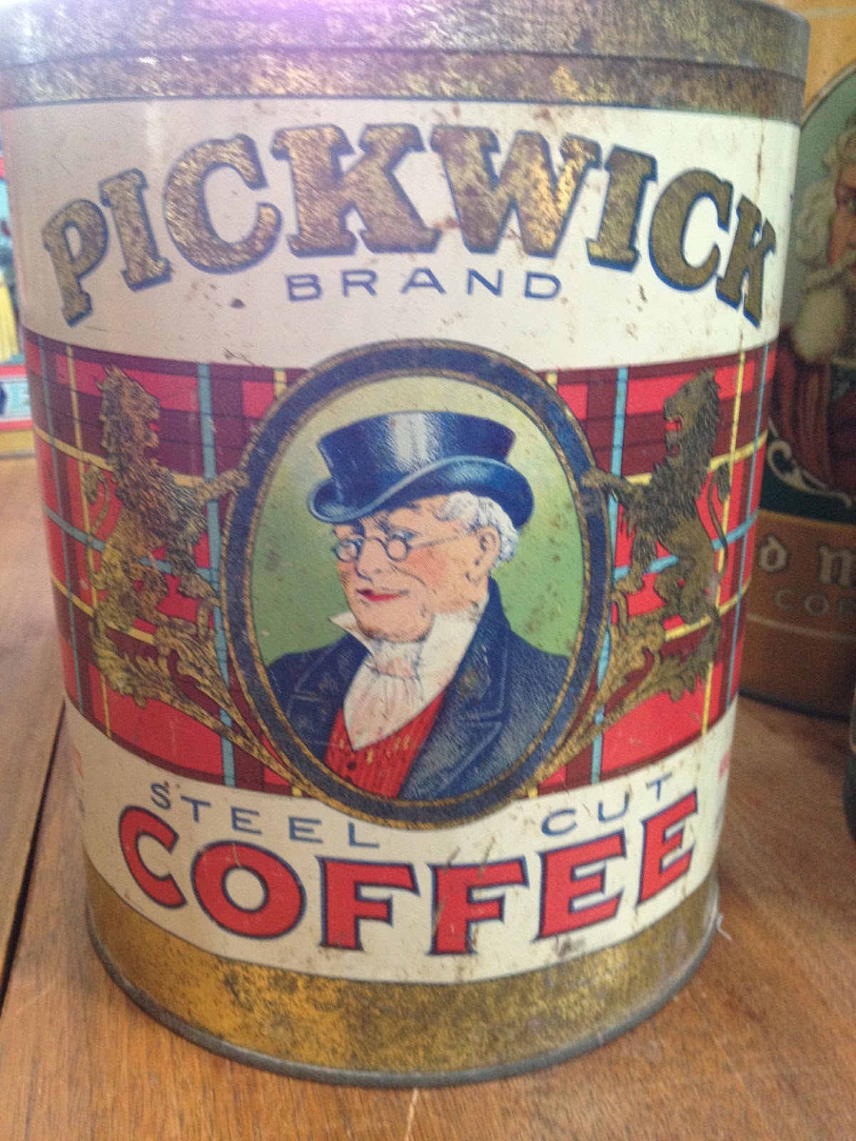 Antique Hunter Antique Pickwick Brand Coffee Tin
