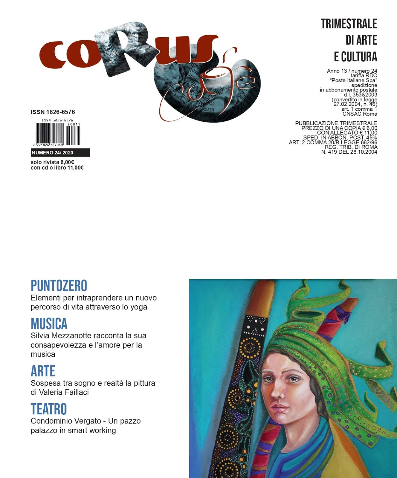 In uscita il numero di ottobre della rivista d'arte Chorus Café