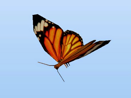 three.js butterfly