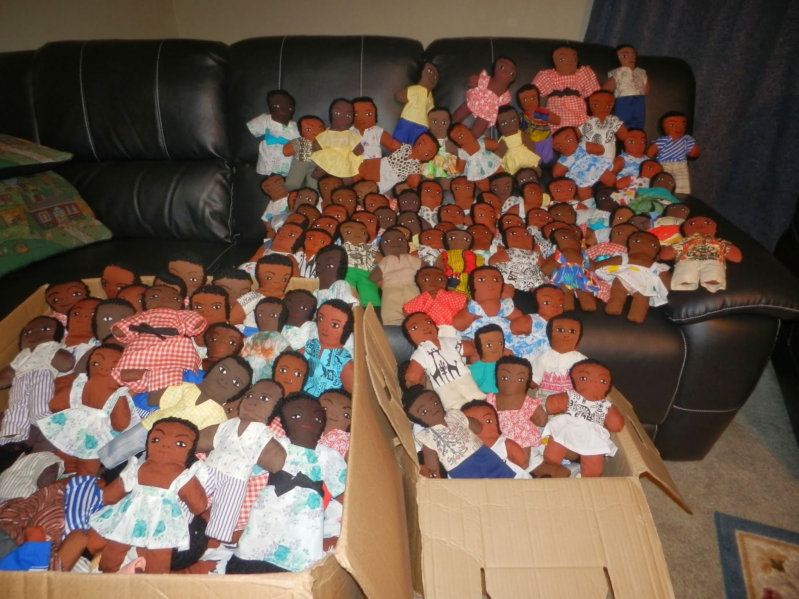 Dolly Donations Hundreds and hundreds of dolls for children in Haiti!