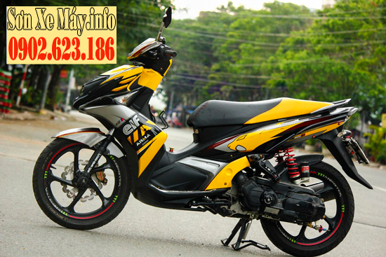 Sơn phối màu xe Nouvo SX xám vàng đen