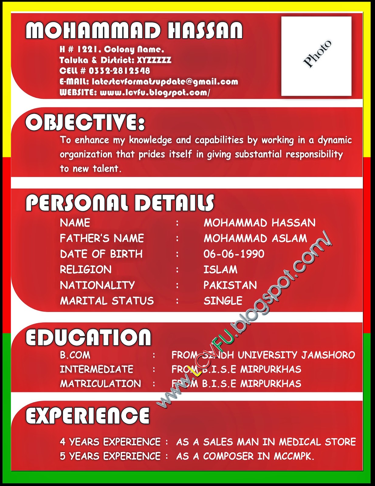 Latest CV Formats Updates New Latest CV Formats Update 2014 Resume 