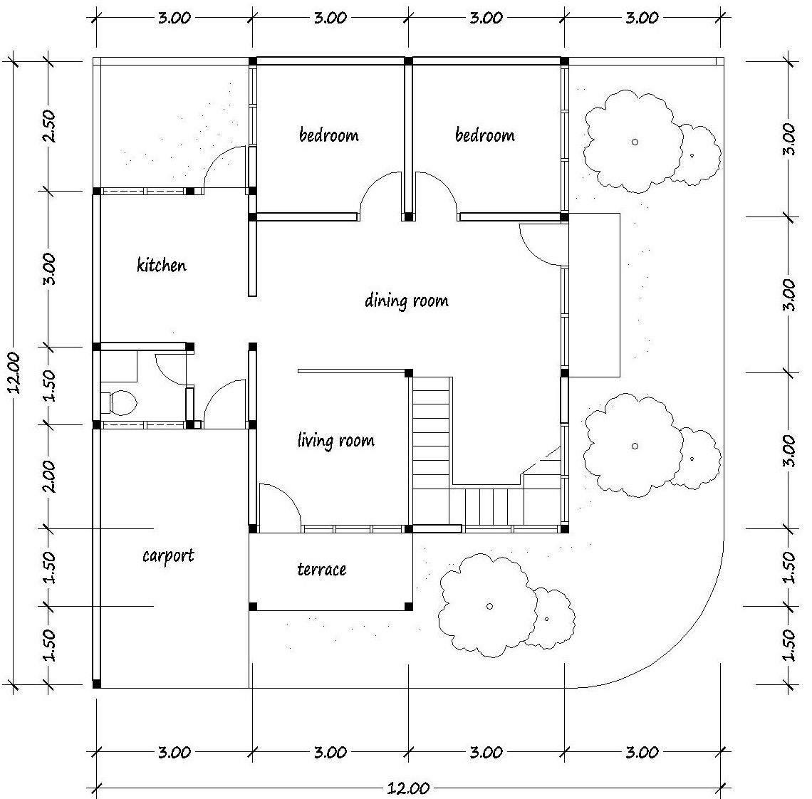 DESAIN RUMAH 12X12 002 DESAIN RUMAH 12X12 002
