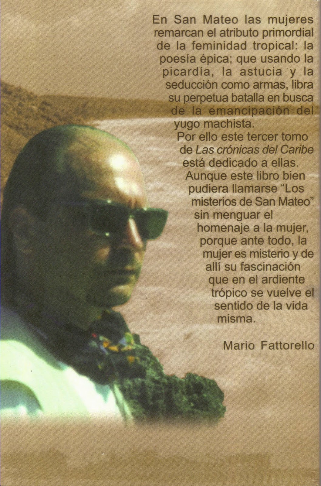 Contraportada de Las mujeres de San Mateo. Crónicas del Caribe 3. Mario Fattorello. Contraportada de Las mujeres de San Mateo. Crónicas del Caribe 3. Mario Fattorello.