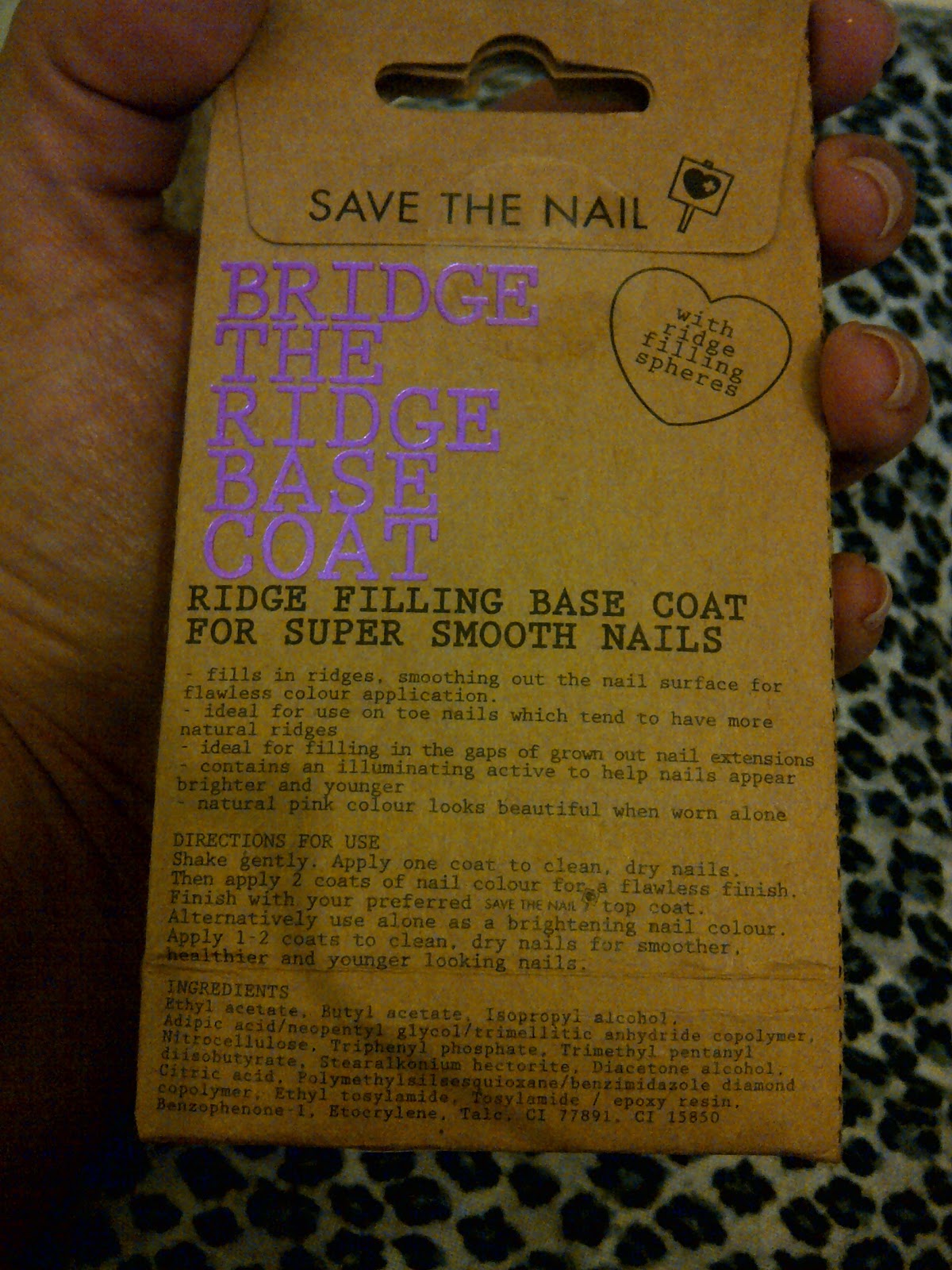 CurvesColourSparkle Save The Nail BRIDGE THE RIDGE BASE COAT