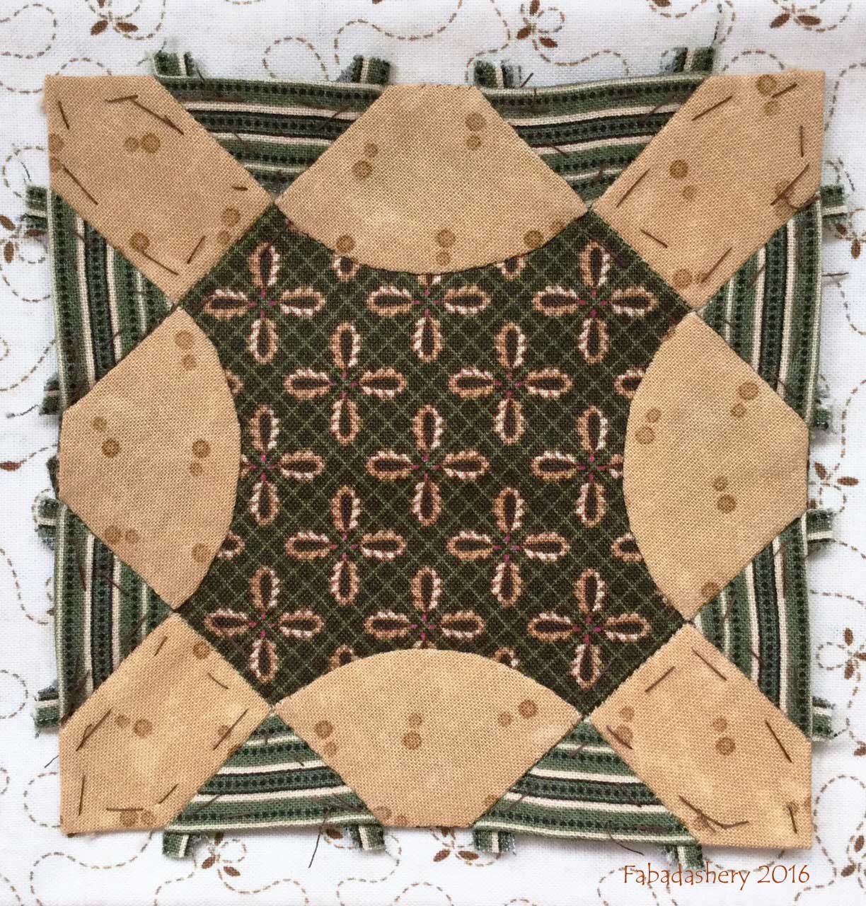 Fabadashery Dear Jane Quilt Block J3 Rick's Volleyball Net and the