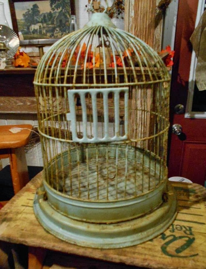 Log Cabin Antiques & Gifts Old and crusty, rusty bird cage