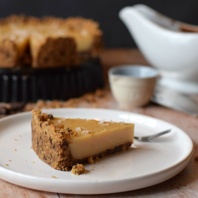 Only Crumbs Remain Salted Caramel Pie with Chocolate Sauce!