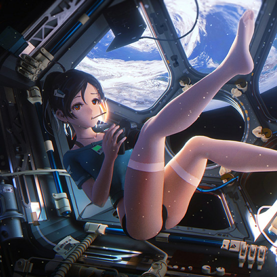 Space Girl T5 Wallpaper Engine 