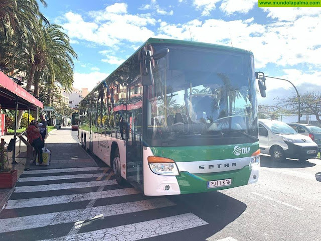 Transportes Insular La Palma está aplicando medidas de refuerzo extra en la limpieza de sus vehículos