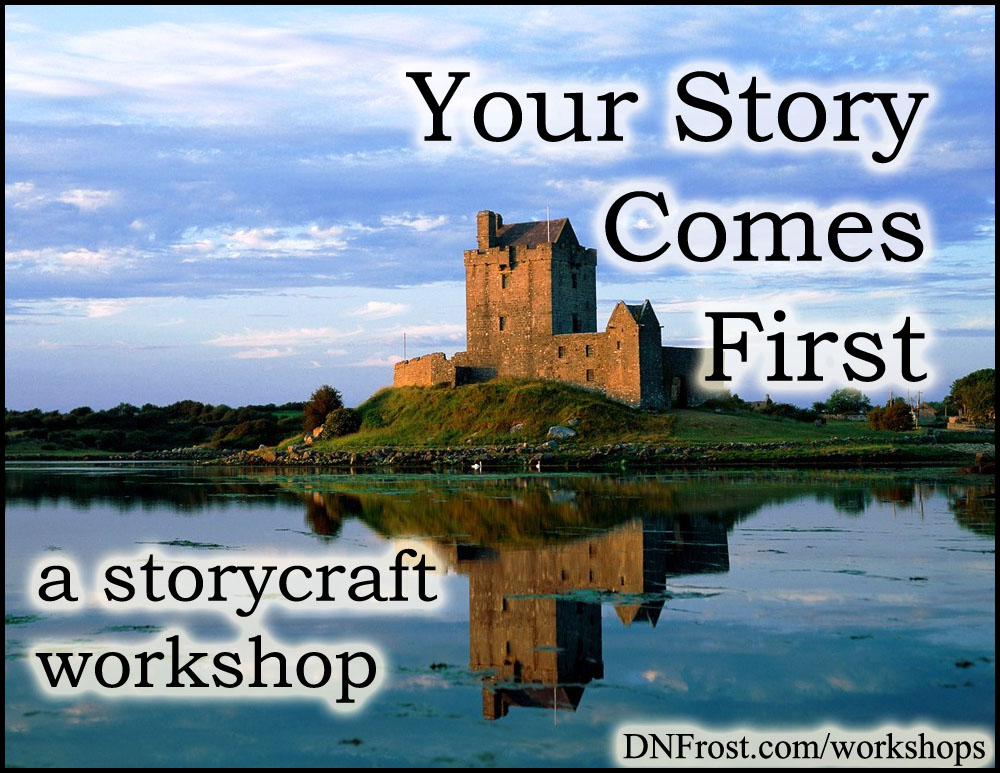Your Story Comes First: the basics of a great story http://www.dnfrost.com/2016/01/your-story-comes-first-storycraft.html A storycraft workshop by D.N.Frost @DNFrost13 Part of a series.
