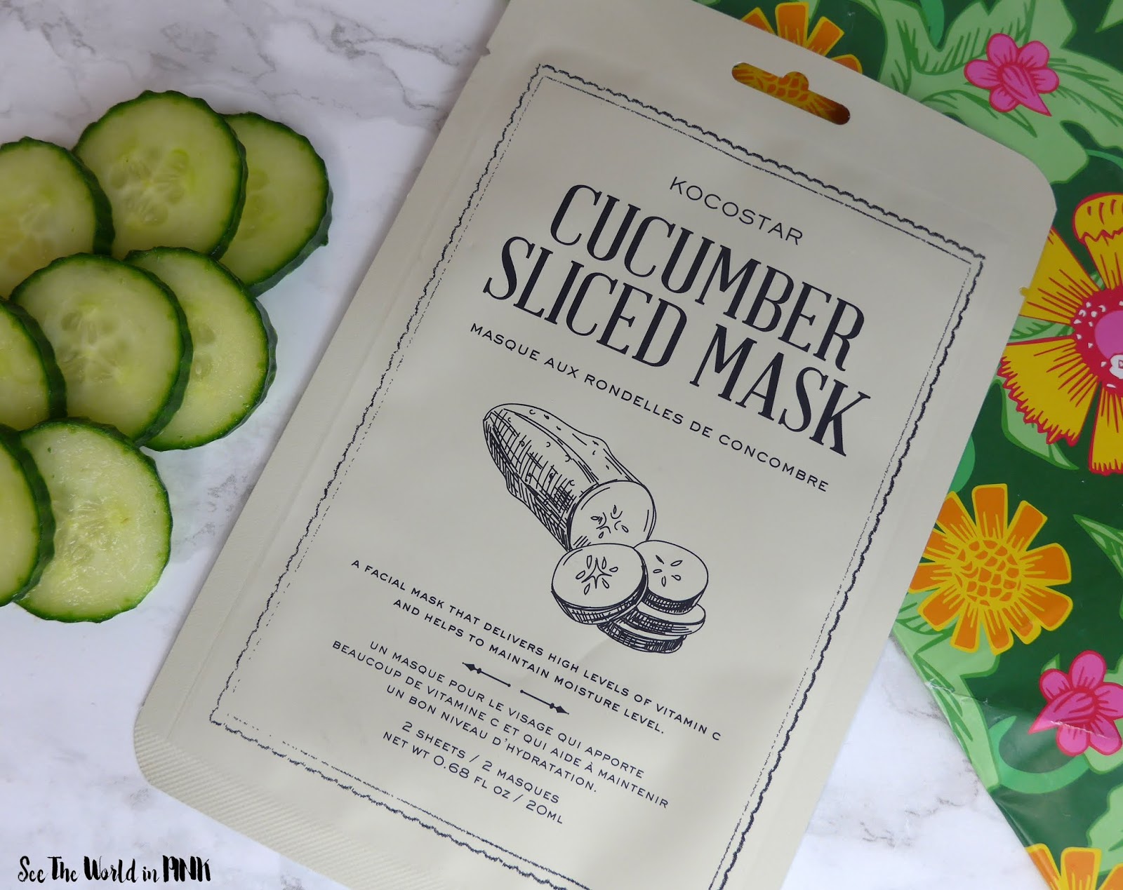 Kocostar Sliced Cucumber Mask Tryon and Review! See the World in PINK