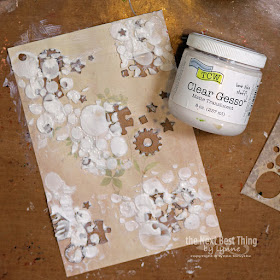 Step Three apply Clear Gesso over entire art journal page
