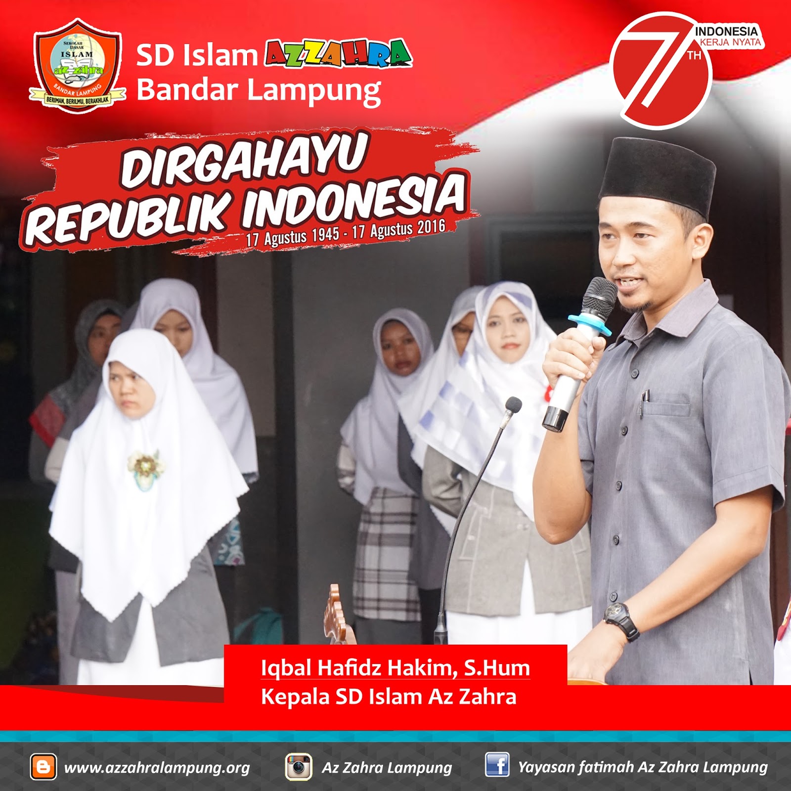 Amanat Pembina Upacara Langsung oleh Kepala SD Islam Az