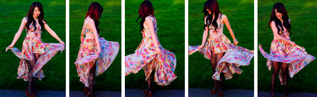 Posing in Vintage - Vancouver Fashion Blog: Floral Dress