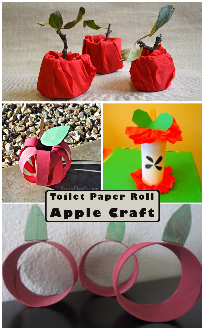 Яблоки. Поделка из рулонов от туалетной бумаги С улыбкой на лице!