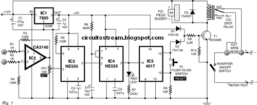 Inverter Overload Protector | Electronic Circuits Diagram