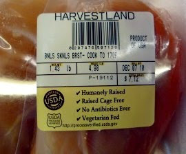 Harvestland Humanely Raised label