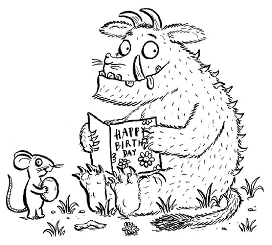 gruffalo colouring pages