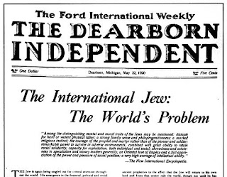 The Dearborn Independent newspaper: "The International Jew: The World's Problem" (headline)