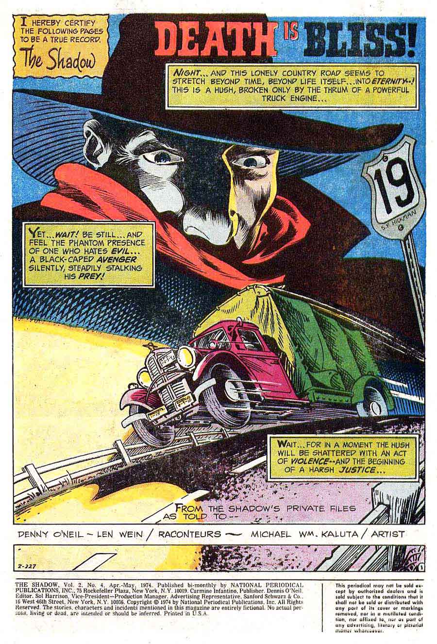 The Shadow v2 #4 - Bernie Wrightson dc 1970s bronze age comic book page art
