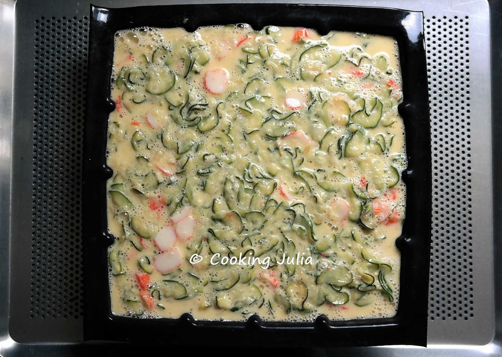 COOKING JULIA FLAN DE COURGETTES AU SURIMI