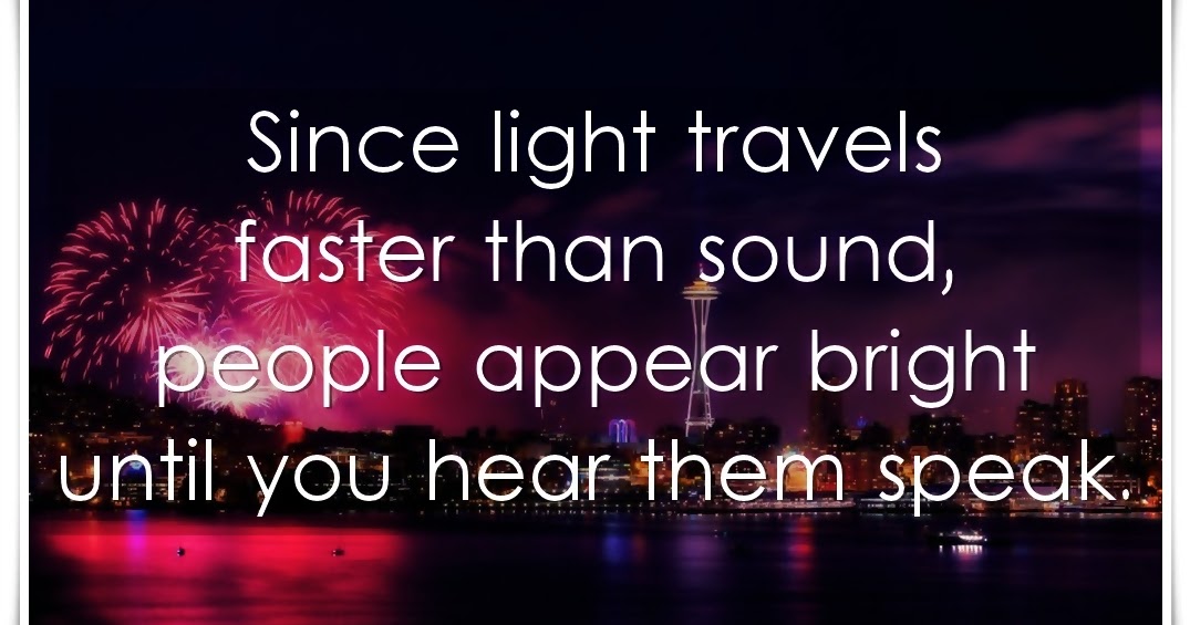 What travels faster than sound
