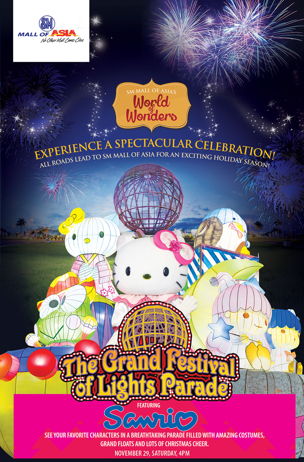 Press Release: The SM Mall of Asia Lights Up, Sanrio-style 