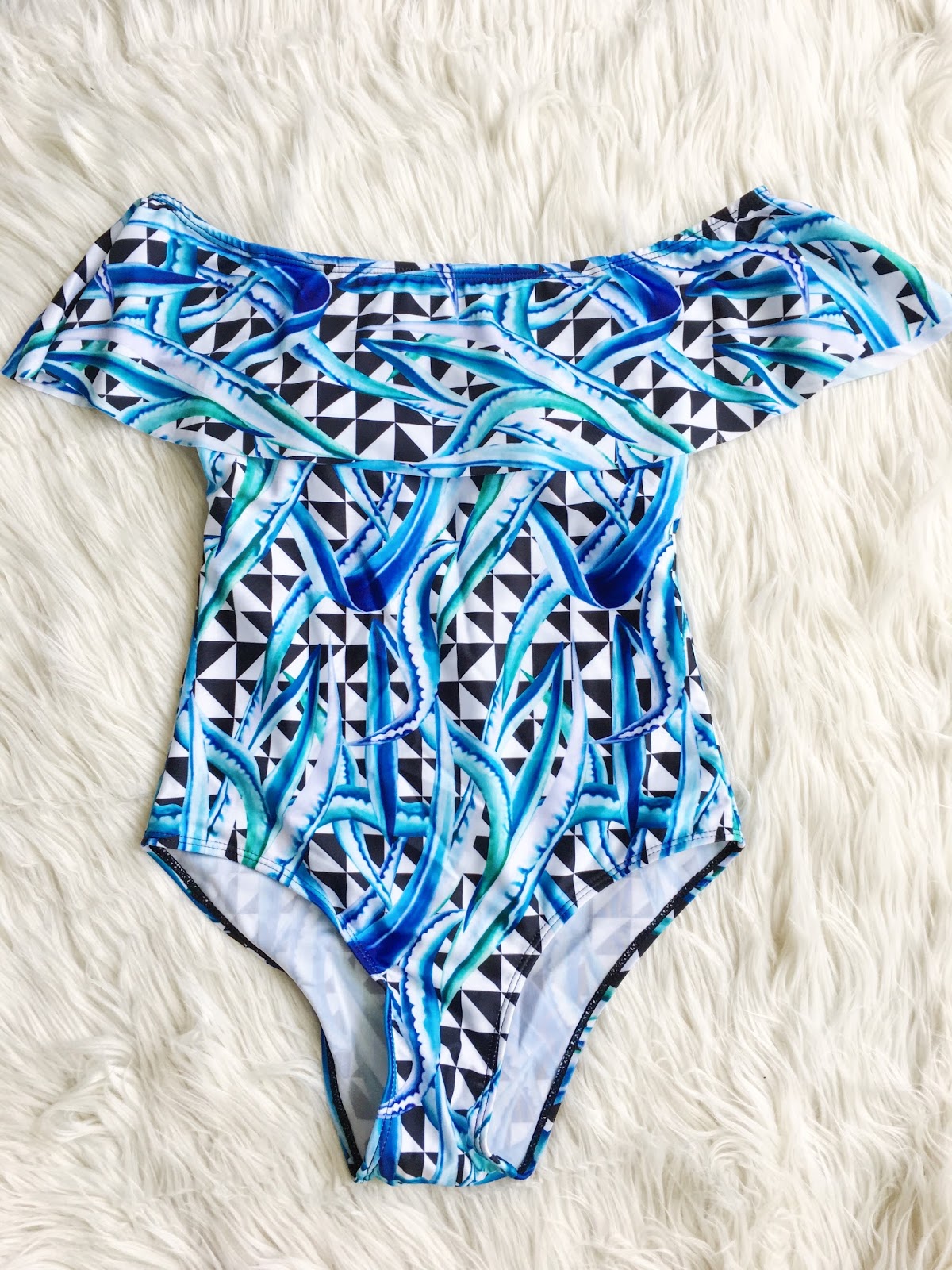 Off the shoulder ruffle swimsuit Off the shoulder ruffle swimsuit