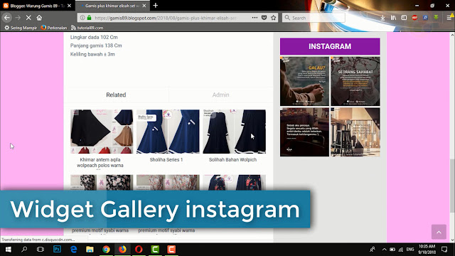 Cara cepat membuat widget instagram di blog + Video Cara cepat membuat widget instagram di blog + Video