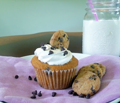 Chocolate Chip Cookie Cupcakes | by Life Tastes Good